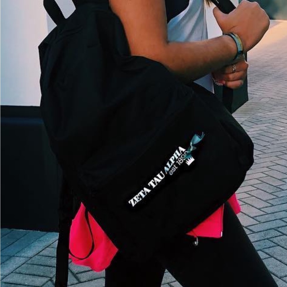 Zeta Tau Alpha Black Backpack